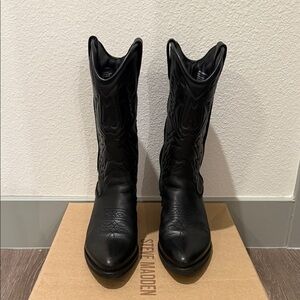 Steve Madden Black Women's Western Cowboy Boots